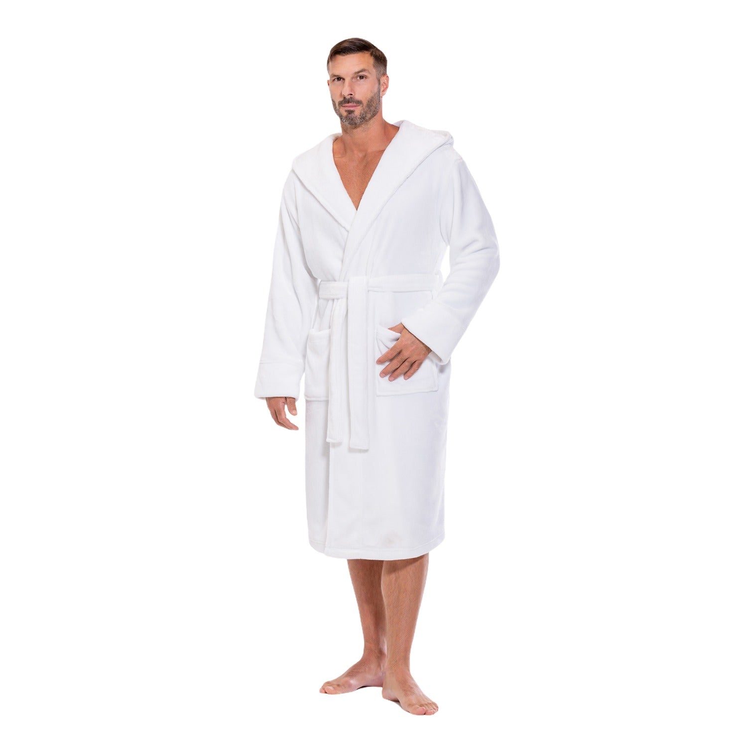 Hooded Plush Bathrobe for Men – Wrapped In A Cloud