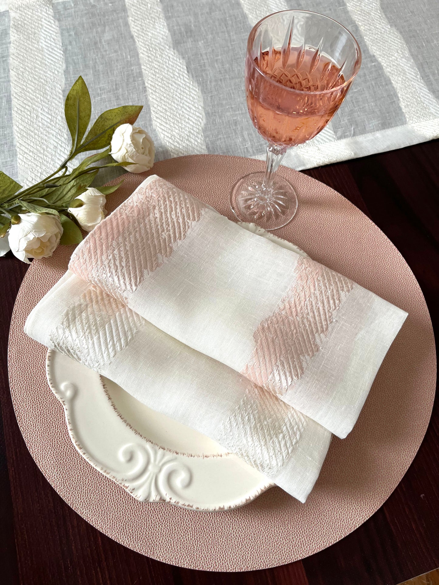 Brushstroke Linen Napkin by Bodrum, set of 4