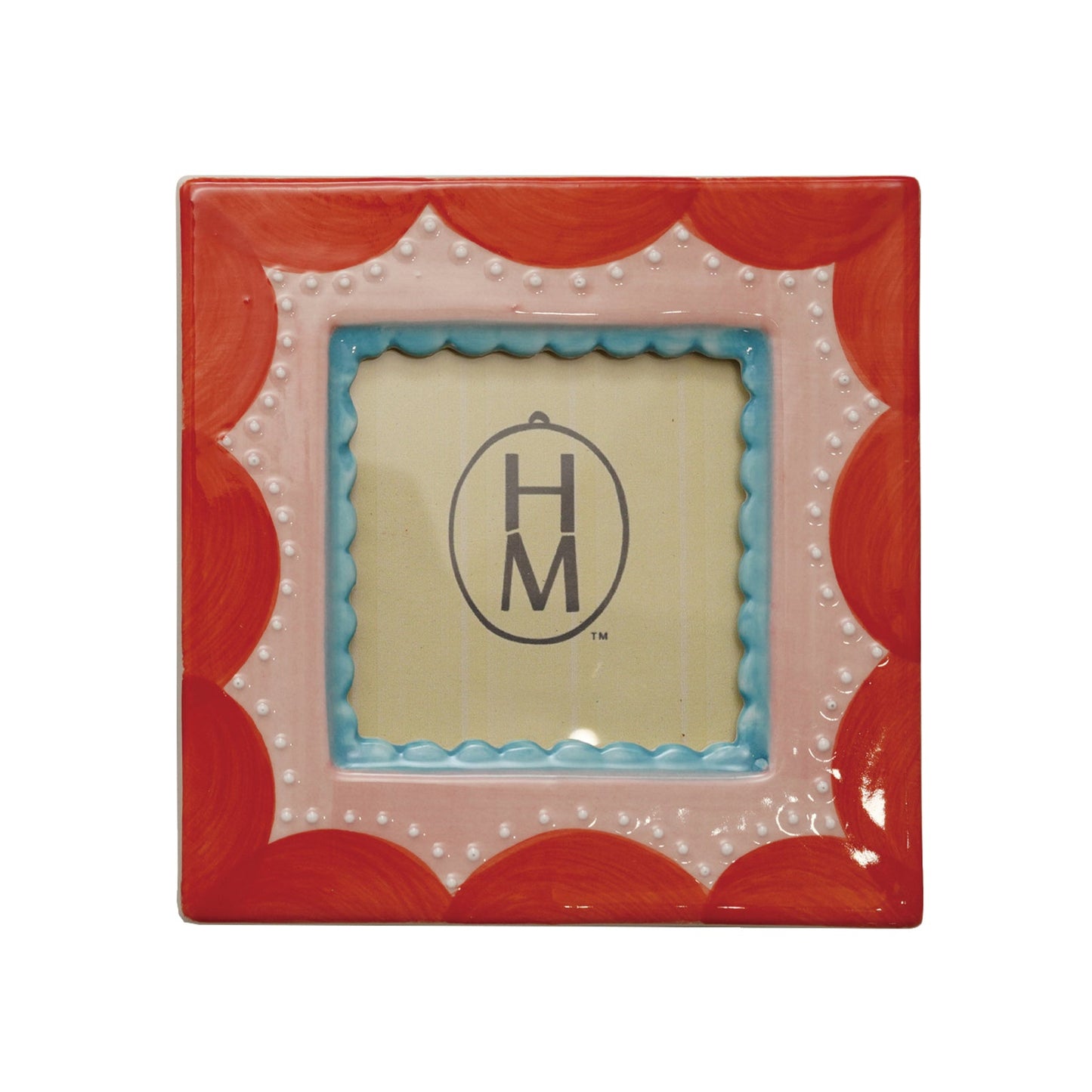 Hazel Mazel Stoneware Photo Frame, 4-1/4" square