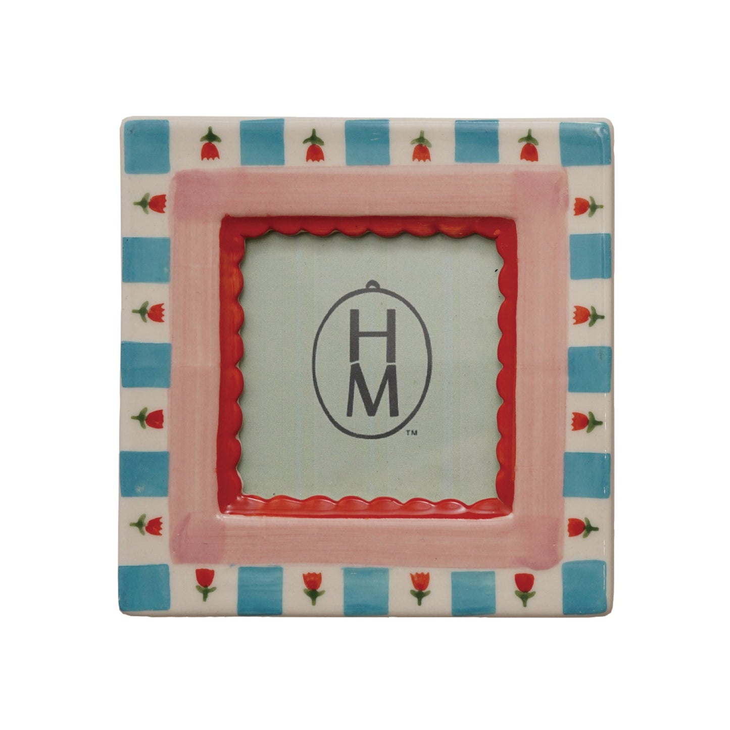 Hazel Mazel Stoneware Photo Frame, 4-1/4" square