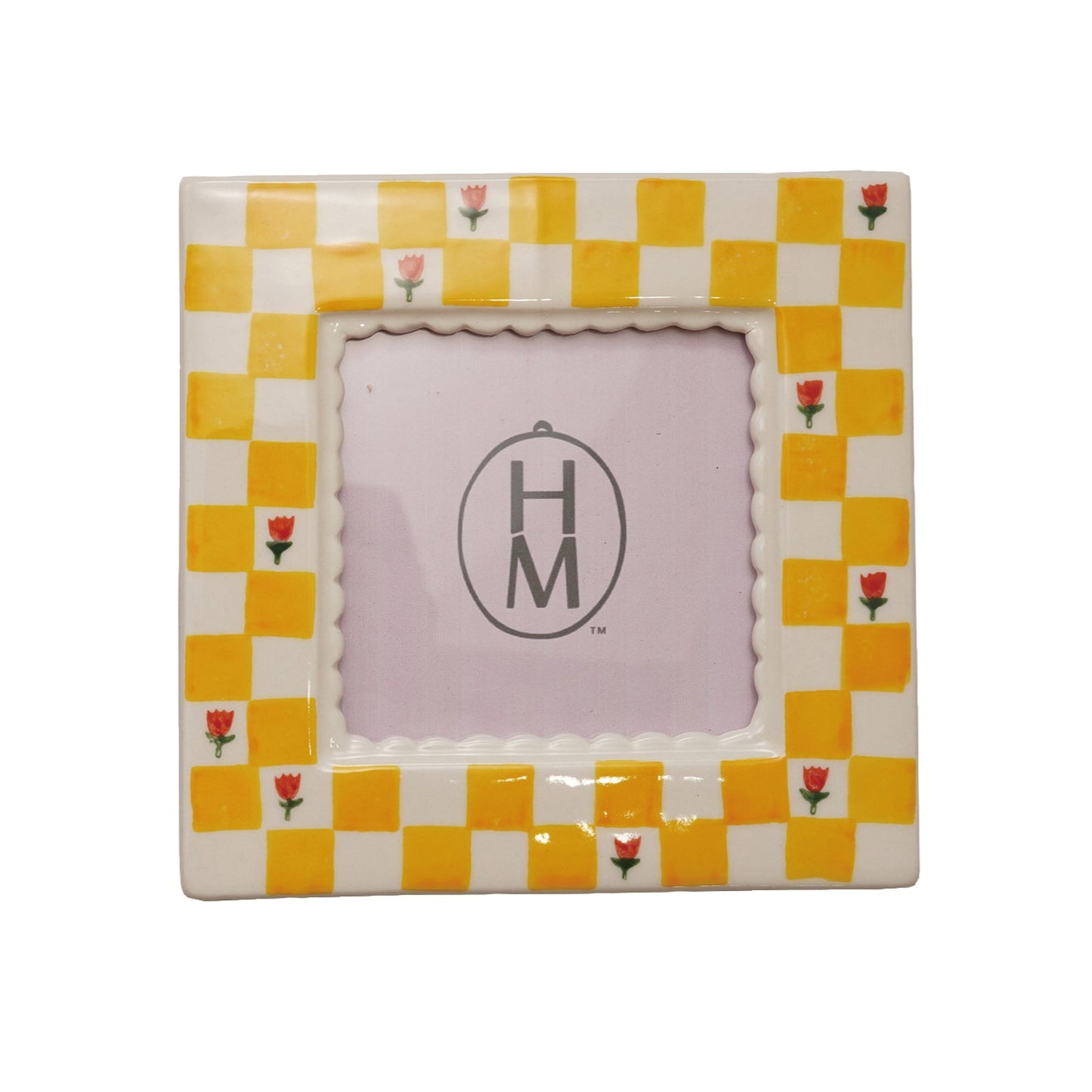 Hazel Mazel Stoneware Photo Frame, 5-3/4" square