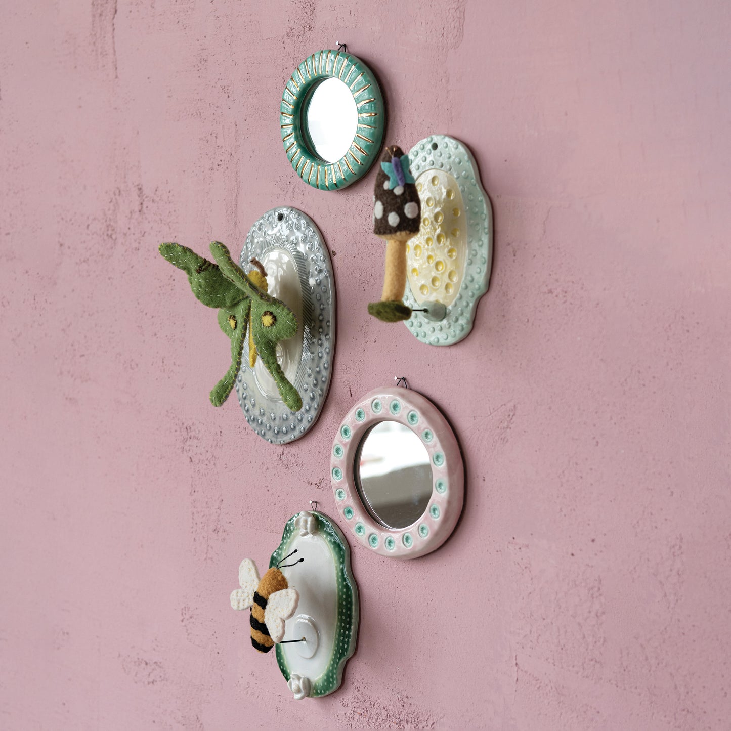 Hazel Mazel Small Stoneware Mirror