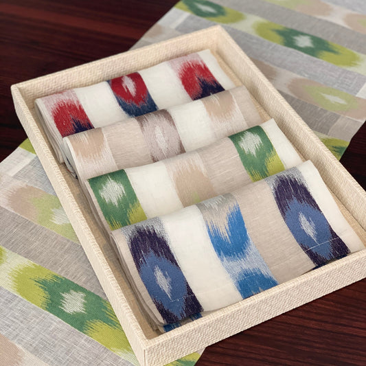 Ikat Linen Napkin by Bodrum, set of 4